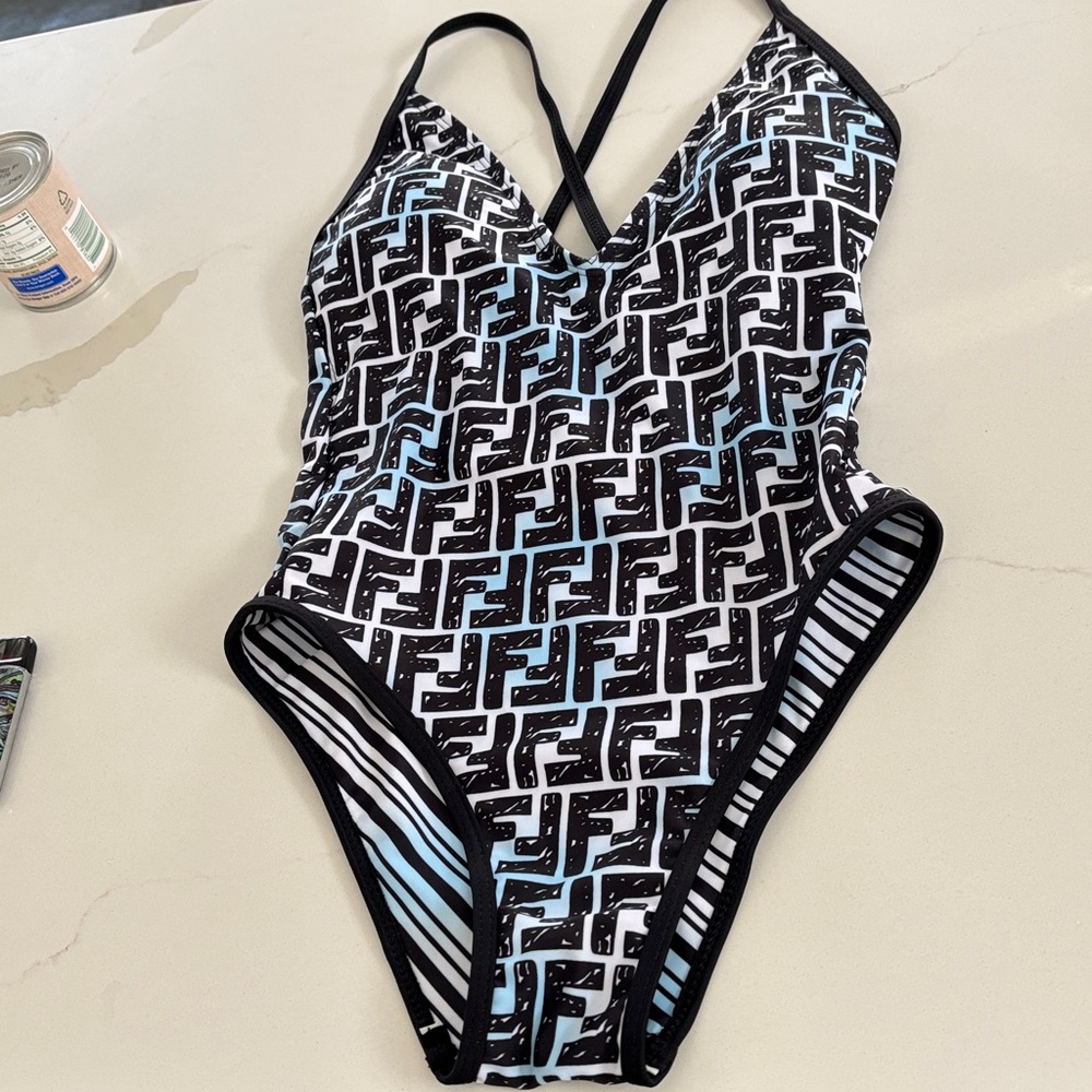 FENDI One piece swimsuit in FF Zucca print